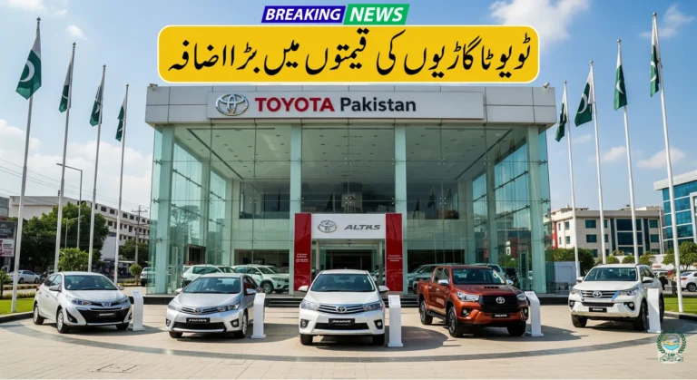 Toyota Hikes Car Prices in July 2025 – Increases Up to Rs. 600,000 Check Updated Rates